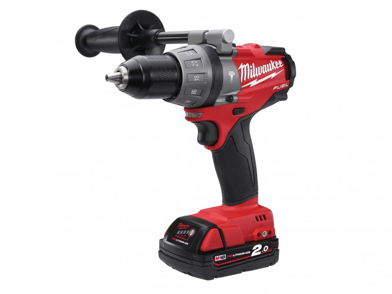 Milwaukee M18 CPD-402C Fuel Compact Percussion Drill 18 Volt 2 x 2.0ah ...